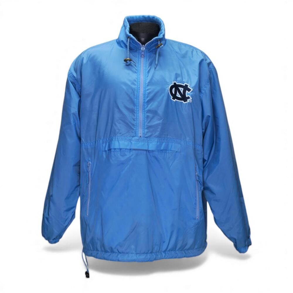 Champion UNC Tar Heels Pullover‎ Anorak Jacket Light Blue Mens L
